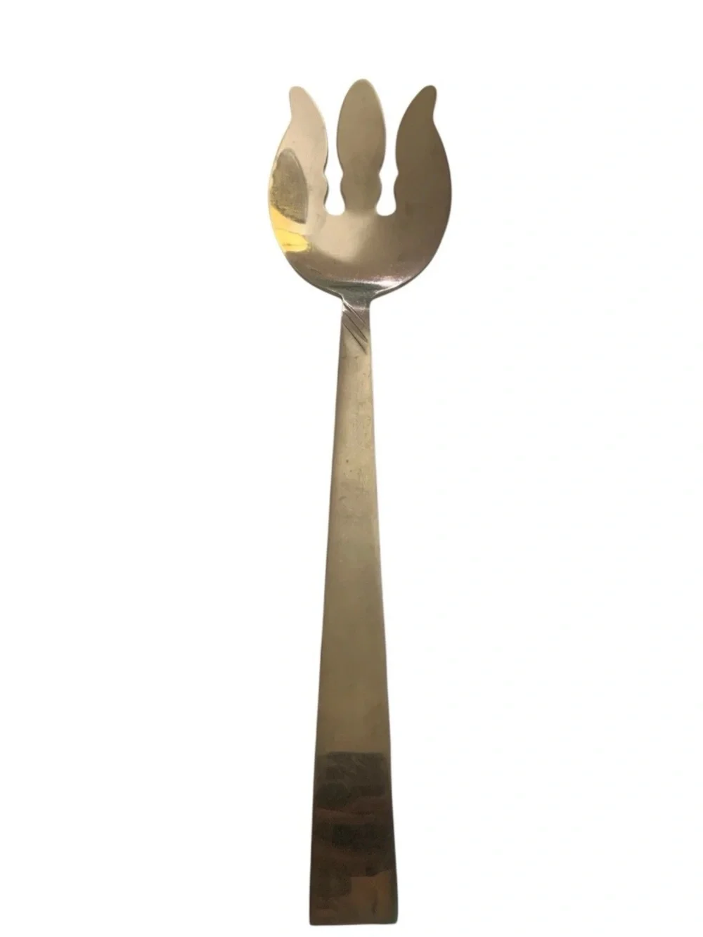 Vintage Stainless Steel Salad Serving Fork Tulip Shape MCM Japan